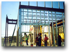 Structural steel fabrication in the Houston shop